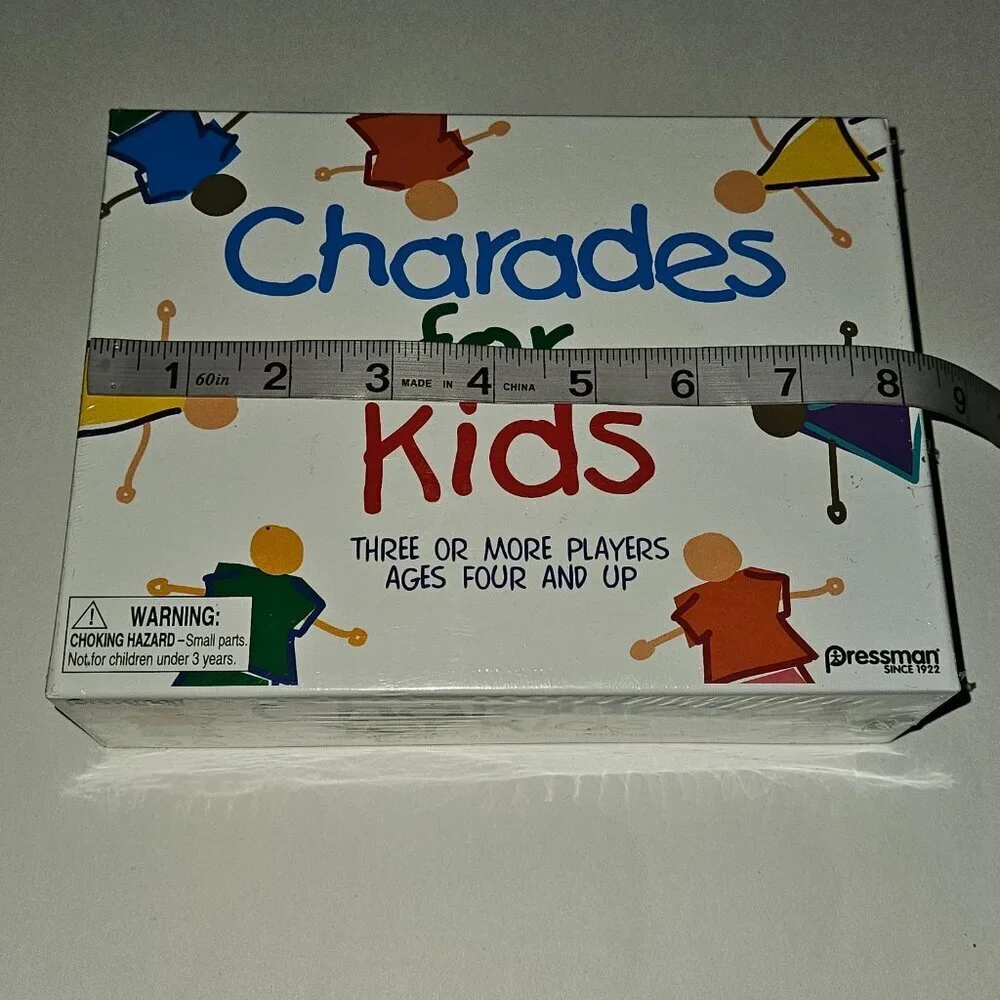 NEW Charades for Kids Game Pressman Cards Timer Die Rules FACTORY SEALED